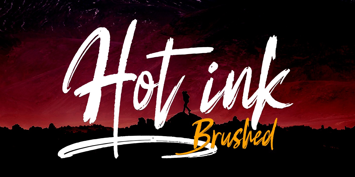 Beispiel einer Hot ink-Schriftart